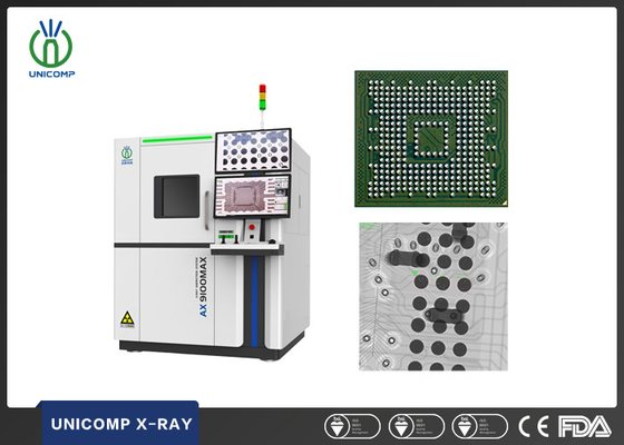 এসএমটি পিসিবি এক্স-রে মেশিন ইউনিকম্প AX9100MAX উচ্চ রেজোলিউশন মাইক্রন ফোকাস স্পট আকার বিজিএ ভ্যাকুয়াম এবং সোল্ডার পেস্ট পরিদর্শন জন্য